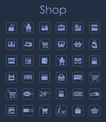 Set of shop simple icons