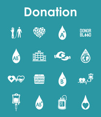 Set of donation simple icons