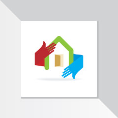 creative home concept vector illustration 