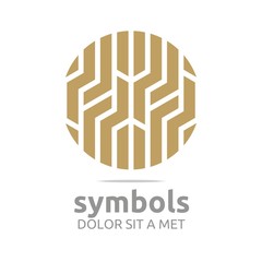 Abstract Logo Circle Letter Line Design Sign Shape Element Vector Icon Idea 
