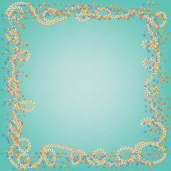 abstract colorful line and dot on blue background