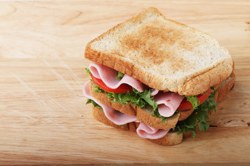 ham and vegetables sandwich