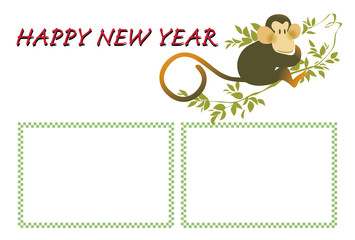 年賀状テンプレート　2016年　写真スペース