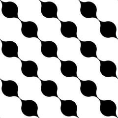 Black and white geometric seamless pattern, abstract background.