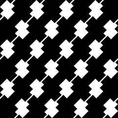 Black and white geometric seamless pattern, abstract background.