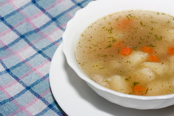 A delicious chicken soup