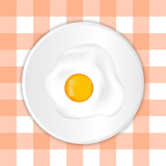Fried egg on a plate