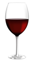 Glass of red wine