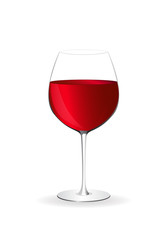 Glass of red wine