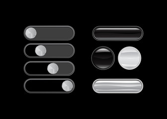 Obraz premium Web elements, black and white