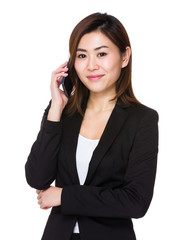 Businesswoman talk to cellphone