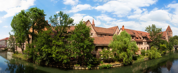 Heilig Geist Spital Panorama Bavaria Germany nürnberg