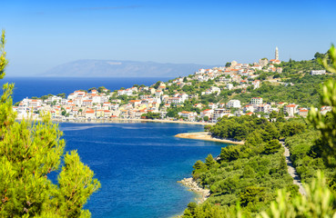 Obraz premium view on Igrane in Makarska Riviera, Dalmatia, Croatia