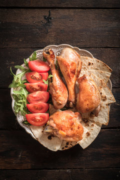 Chicken and tortilla