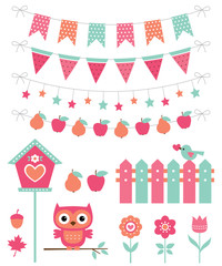 Pink summer decoration set