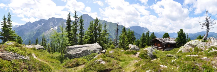 Deurstickers Panoramafoto Zillertaler Alpen / Oostenrijk © Henry Czauderna
