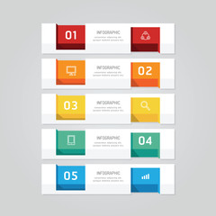 Infographics design geometric template banner. vector.