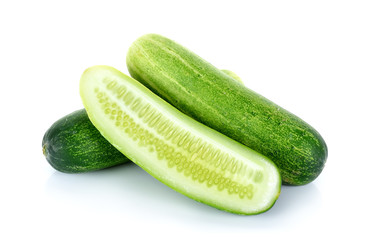 Cucumber isolated on the white background