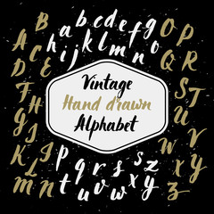 Hand drawn vintage alphabet