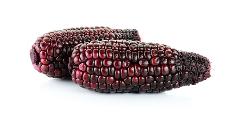 Red corn isolated on the white background