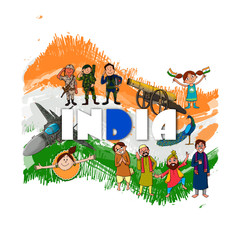 Indian Independence Day celebration concept.