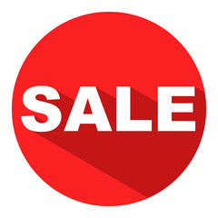 Icono redondo texto SALE rojo
