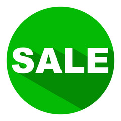 Icono redondo texto SALE verde