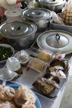 local food restaurant in the market, thailand