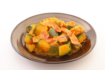 おいしそうな南瓜の煮物