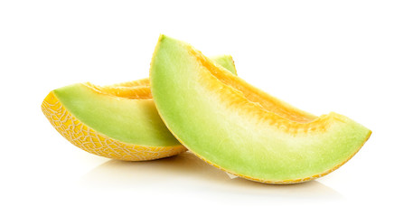 Cantaloupe melon isolated on the white background
