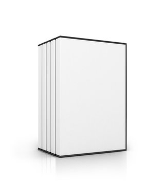  Blank  dvd or CD box isolated on white