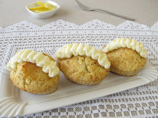 Cupcake mit Zitronencreme Rüsche