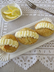 Cupcake mit Zitronencreme Rüsche
