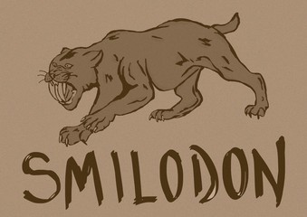 Smilodon vintage