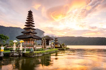 Acrylic prints Indonesia Pura Ulun Danu Bratan, Famous Hindu temple and tourist attraction in Bali, Indonesia