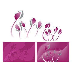 violet lotus graphic vector illustration