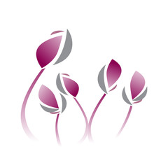 violet lotus graphic vector illustration