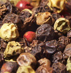 Peppercorns close up
