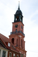 Fototapeta na wymiar Remonstrantenkirche in Friedrichstadt - Nordfriesland