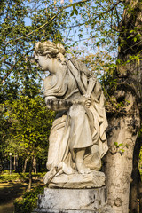 Woman Statue in Villa Giulia, Palermo, Italy