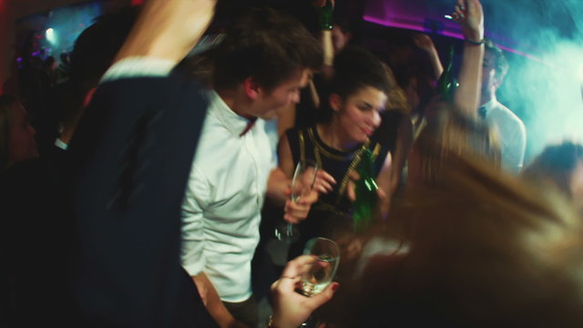Feeling the fun of the nightlife on the dance floor