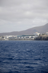 Fototapeta premium Ferry entre Fuerteventura et Lanzarote