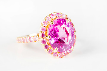 Jewelry ring  on the white background