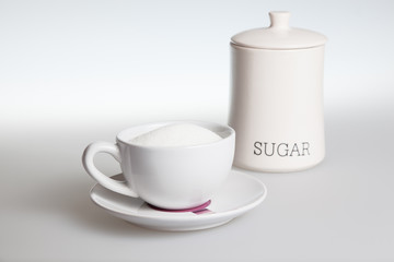 Tea cup with sugar