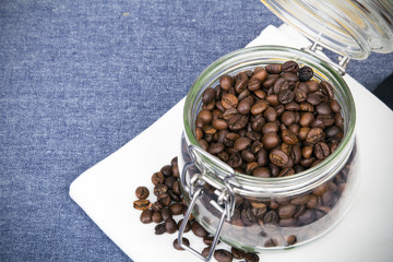 coffee beans in a jar
