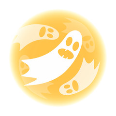 Ghosts on the yellow moon