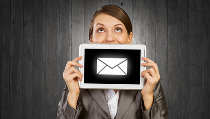 Woman with tablet