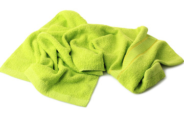 isolate, light green towel