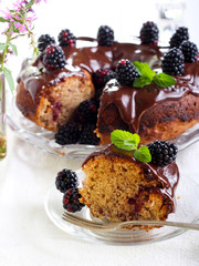Blackberry ring cake