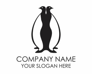 penguins silhouette vector